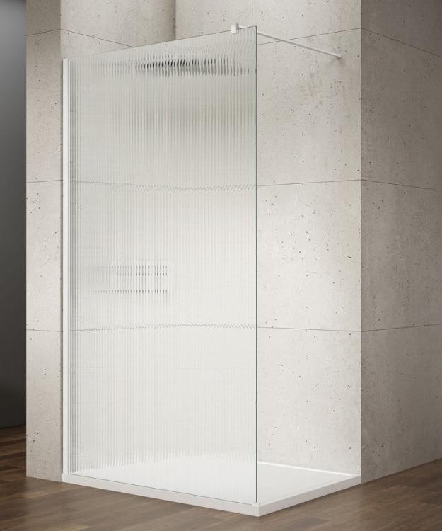 VARIO WHITE jednoczęściowa kabina prysznicowa Walk-In, montaż przy ścianie, szkło nordic, 700 mm GX1570-07