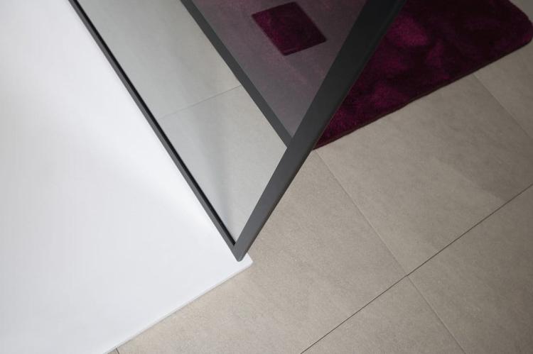 CURE BLACK walk-in, 1400 mm, szkło czyste CB140 z brodzikiem