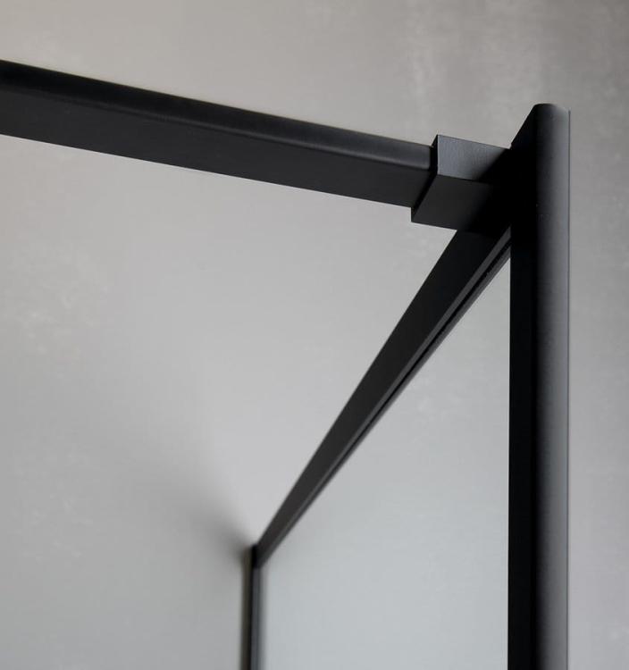 CURE BLACK walk-in, 1400 mm, szkło czyste CB140 profil