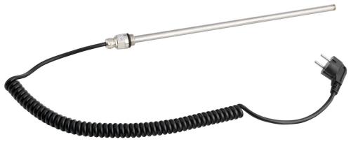 Grzałka elektryczna bez termostatu, kabel spiralny/czarny, 500 W LT90500B