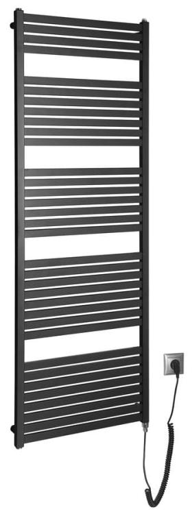 TONDI-E grzejnik elektryczny 600x1690 mm, 800W, czarny mat DE496T