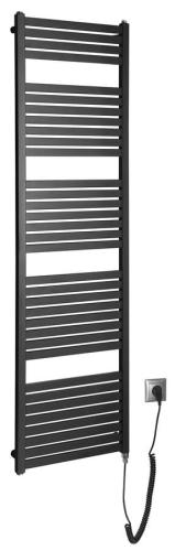 TONDI-E grzejnik elektryczny 450x1690 mm, 600 W, czarny mat DE446T