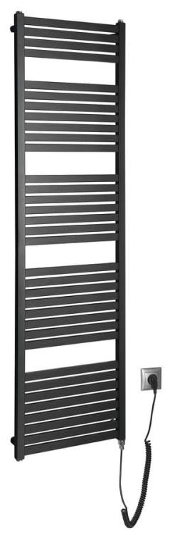 TONDI-E grzejnik elektryczny 450x1690 mm, 600 W, czarny mat DE446T