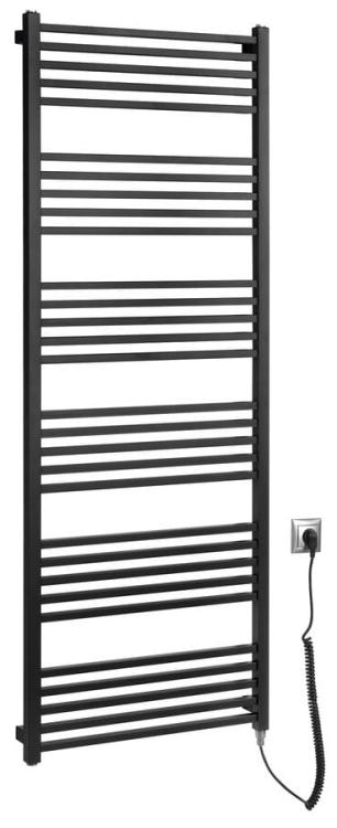 METRO-E grzejnik elektryczny 600x1620 mm, 800 W, czarny mat ME616B
