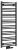 ALBRECHT grzejnik łazienkowy 500x1250 mm, podłączenie środkowe, czarny mat 600.114.6