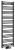 ALBRECHT grzejnik łazienkowy 500x1570 mm, podłączenie środkowe, czarny mat 600.115.6