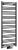 ALBRECHT grzejnik łazienkowy 600x1570 mm, podłączenie środkowe, czarny mat 600.118.6