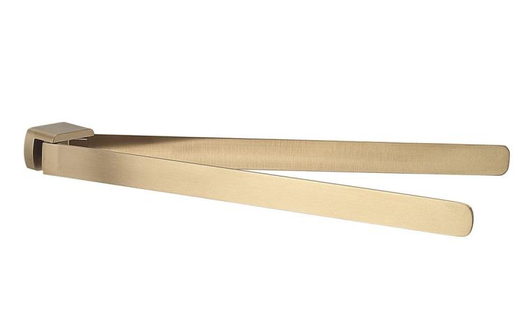PIRENEI obrotowy wieszak na ręczniki podwójny 350mm, złoty mat PI2388