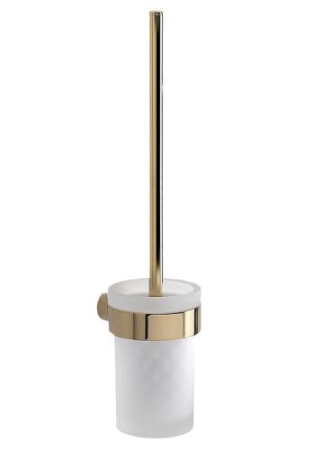 PIRENEI szczotka WC wisząca, złoty/szkło mleczne PI330387