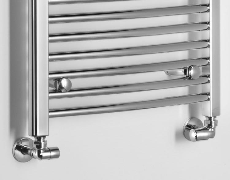 ALYA grzejnik łazienkowy obły 500x1110mm, chrom LLC201 podłączenie