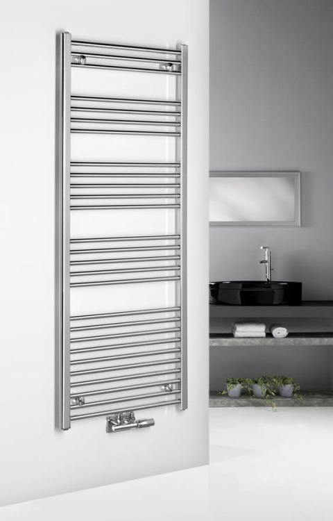 ALYA grzejnik łazienkowy 600x1600 mm, podłączenie centralne, chrom LLS305 wizualizacja