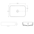 INFINITY RECTANGLE umywalka ceramiczna nablatowa 50x36cm, biały mat 10NF65050-2L rysunek
