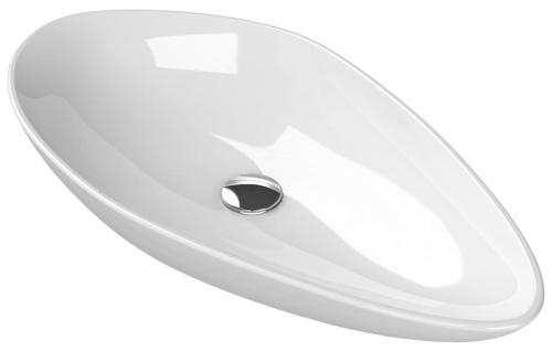 OVALI umywalka ceramiczna 74x38,5cm, biała TU0713