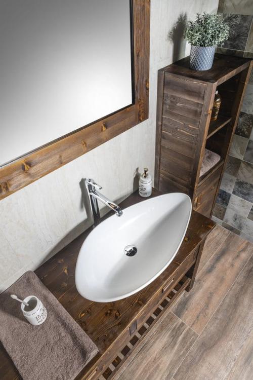 OVALI umywalka ceramiczna 74x38,5cm, biała TU0713 wizualizacja