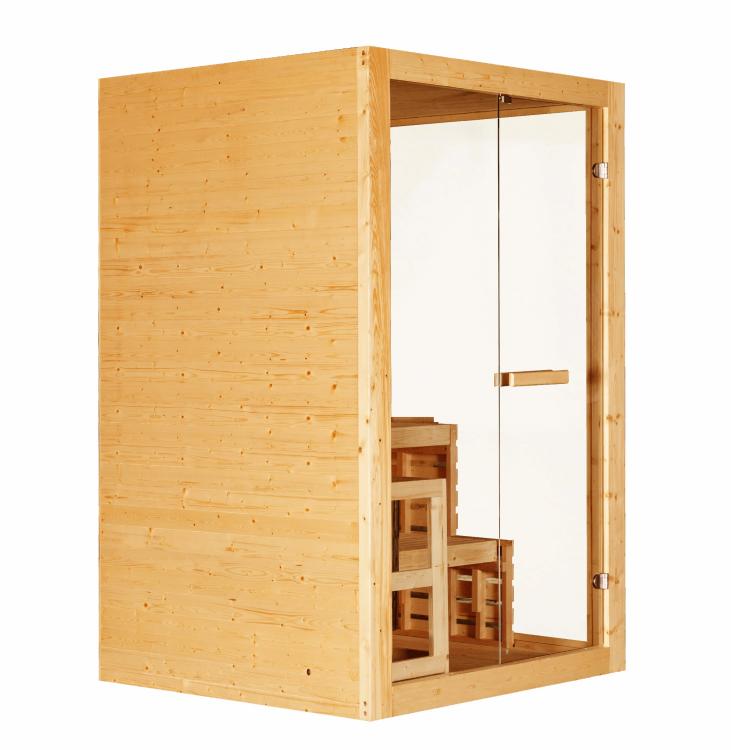 PANORAMA Sauna domowa fińska 2-osobowa 130x120x200 cm J60130  bokiem