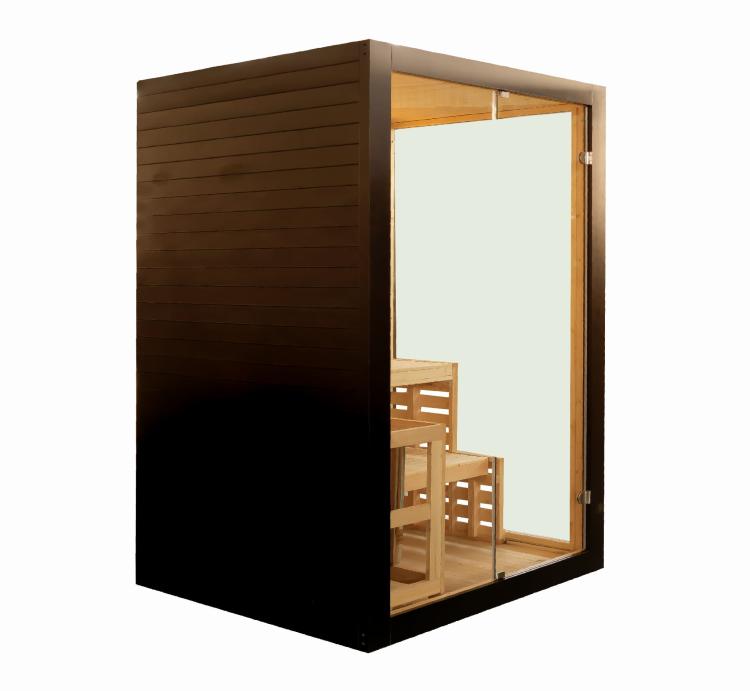 PANORAMA BLACK sauna fińska 2-osobowa 130x120x200 cm J61130 tył