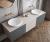 Umywalka ceramiczna wpuszczana w blat, średnica 43cm, biały 3041 wizualizacja