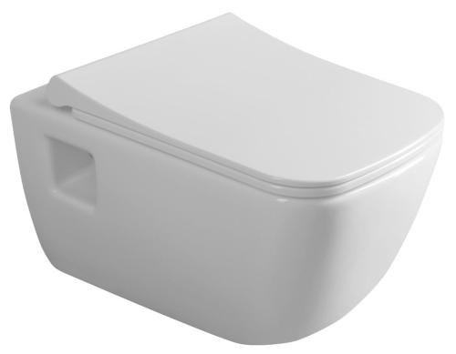 WALTER WC wiszące, Rimless, 37x52,5cm, biały 201.502.0 bokiem