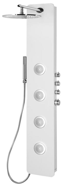 SPIRIT ROUND panel prysznicowy 250x1550mm z baterią termostatyczną, ścienny, biały 71151