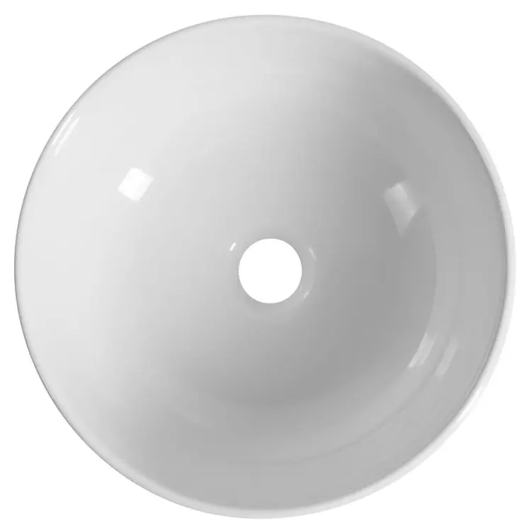 EMMI umywalka ceramiczna nablatowa, Ø33cm, biała TU0077 z góry