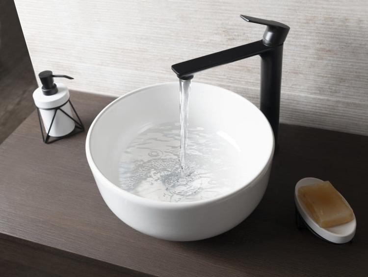 EMMI umywalka ceramiczna nablatowa, Ø33cm, biała TU0077 wizualizacja