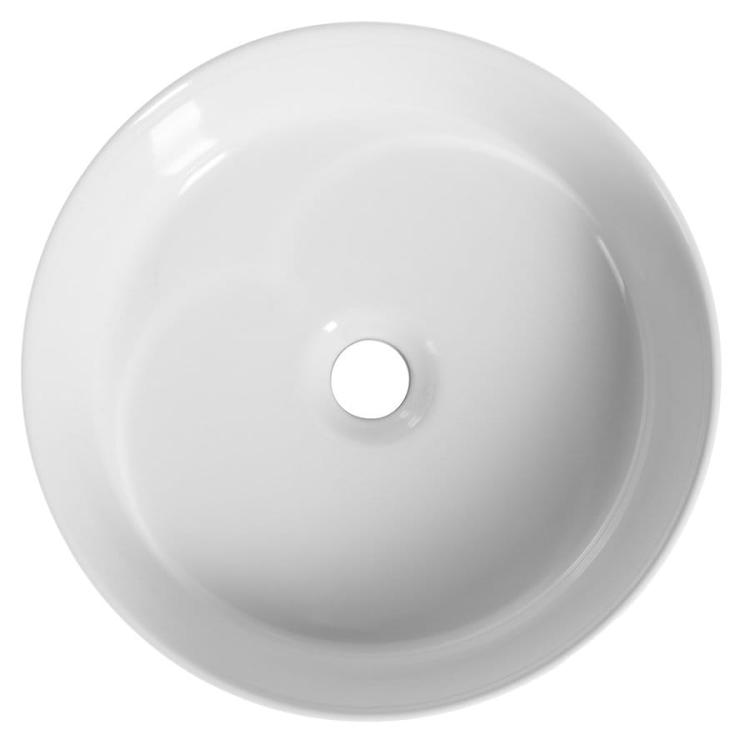ROMBO umywalka ceramiczna nablatowa, średnica 36cm, biały 10NF67036 z góry