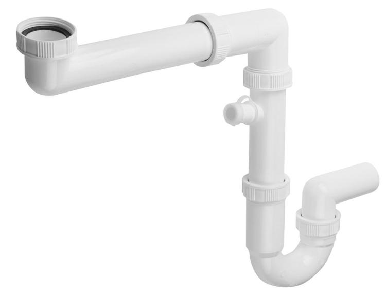 Syfon zlewozmywakowy 6/4", DN40, biały 155.125.0