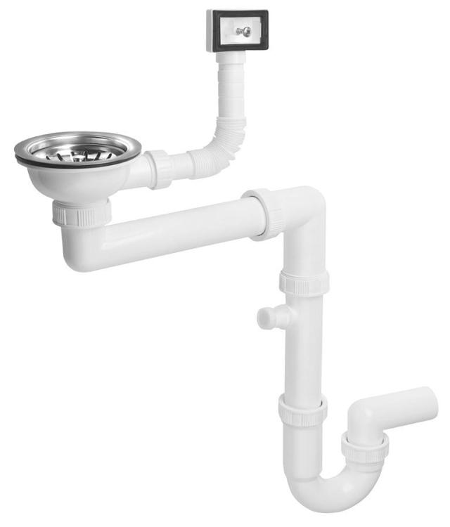 Syfon zlewozmywakowy 6/4", DN40, biały 155.127.0