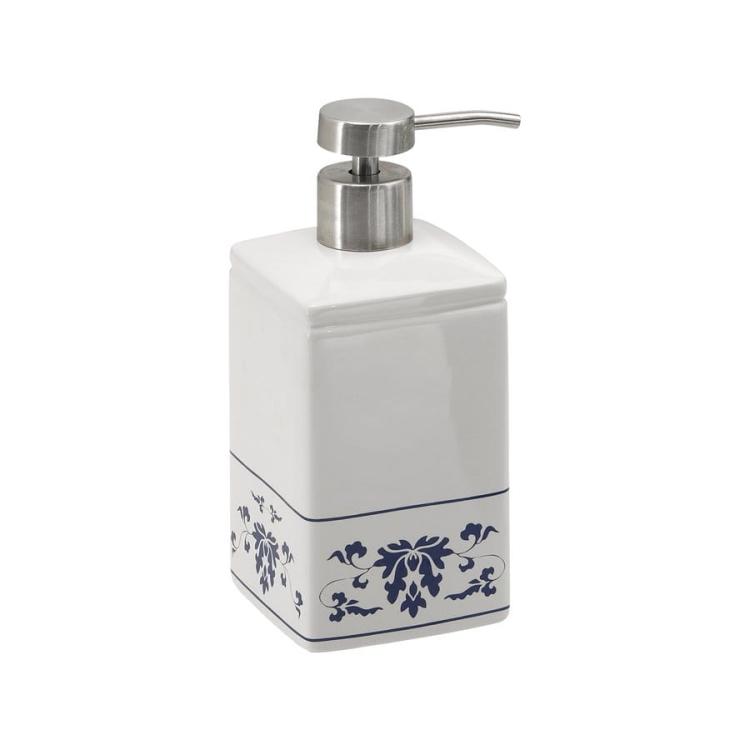 CIXI dozownik mydła do postawienia, porcelana, niebieski/biały CX8189