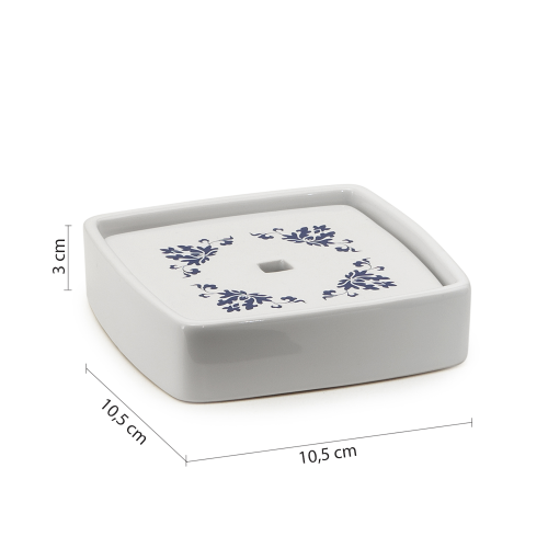 CIXI mydelniczka do postawienia, porcelana, niebieski/biały CX1189 wymiary