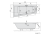 ANDRA L wanna asymetryczna 180x90x45cm, szary 72872.30 rysunek