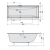 CLEO Wanna akrylowa prostokątna 180x80x48 cm biały mat 95611.11 wymiary