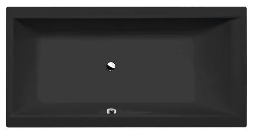 CLEO Wanna akrylowa prostokątna 180x90x48 cm czarny mat 13111.21