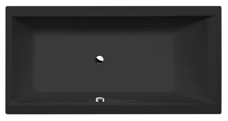 CLEO Wanna akrylowa prostokątna 180x90x48 cm czarny mat 13111.21