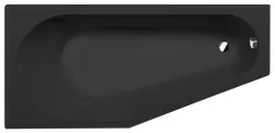 TIGRA L wanna asymetryczna 170x80x46 cm, lewa, czarny mat 90111.21