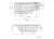 TIGRA L wanna asymetryczna 170x80x46cm, lewa, ciemnoszary 90111.30 wymiary