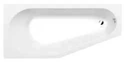 TIGRA L wanna asymetryczna 170x80x46 cm, lewa, biały mat 90111.11