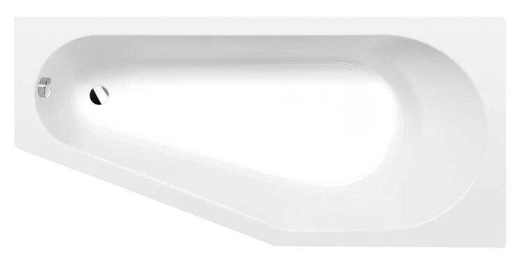 TIGRA R wanna asymetryczna 170x80x46 cm, prawa, biały mat 90611.11