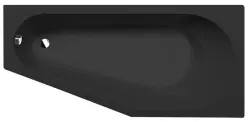 TIGRA R wanna asymetryczna 170x80x46 cm, prawa, czarny mat 90611.21