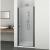 BRAVA BLACK Drzwi prysznicowe 75-77x195 cm BD80