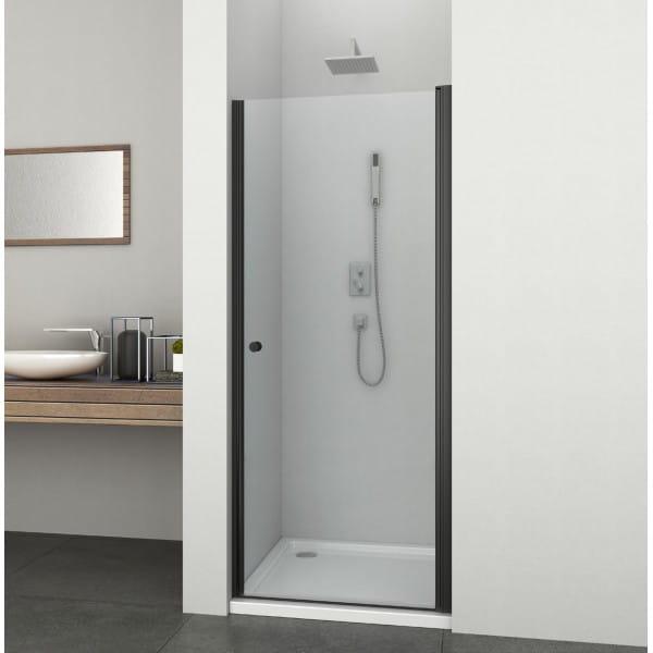 BRAVA BLACK Drzwi prysznicowe 85-87x195 cm BD90