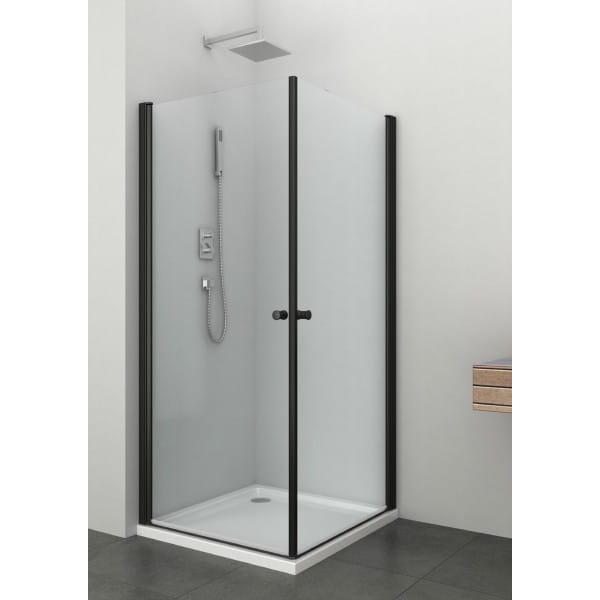 BRAVA BLACK Kabina prysznicowa narożna prostokątna 90x80 cm BD90BD80