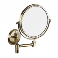 Lusterko kosmetyczne naścienne ⌀133 mm, brąz 106101697