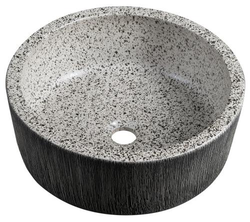 PRIORI umywalka ceramiczna nablatowa Ø 41 cm, granit PI035