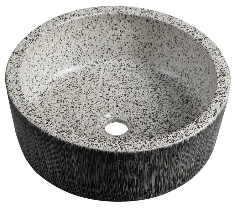 PRIORI umywalka ceramiczna nablatowa Ø 41 cm, granit PI035