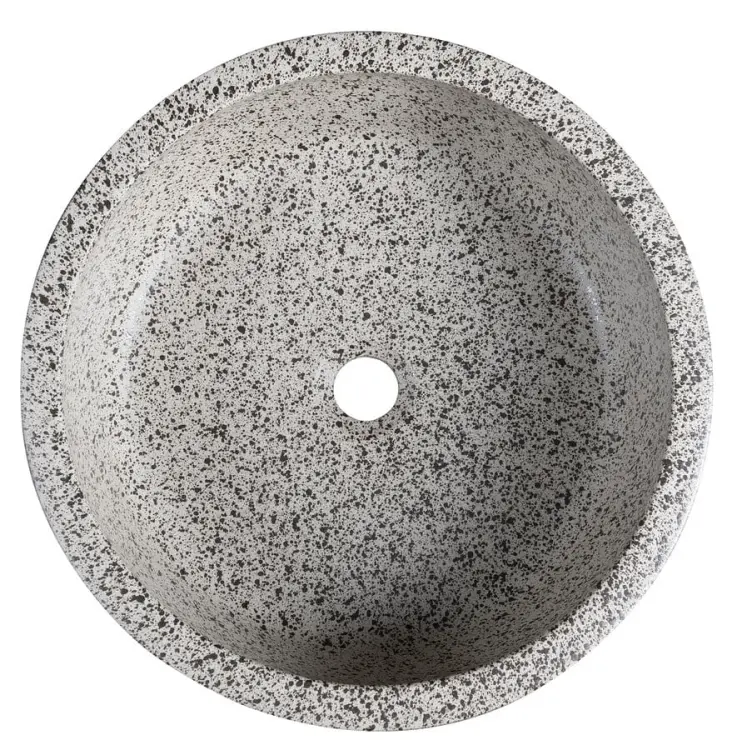PRIORI umywalka ceramiczna nablatowa Ø 41 cm, granit PI035 z góry
