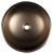 PRIORI umywalka ceramiczna nablatowa Ø 41 cm, miedź/niebieski z wzorem PI037 z góry