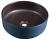 PRIORI umywalka ceramiczna nablatowa Ø 41 cm, niebieski/brązowy PI033