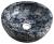 PRIORI umywalka ceramiczna nablatowa Ø 41 cm, niebieskie kwiaty PI038