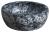 PRIORI umywalka ceramiczna nablatowa Ø 41 cm, niebieskie kwiaty PI038 bokiem